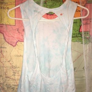 Forever 21 Custom Pastel Blue Tye-Dye Tank
